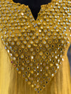 Yellow Mirror Work Dupatta Set