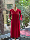 Red Patch Work Tunic