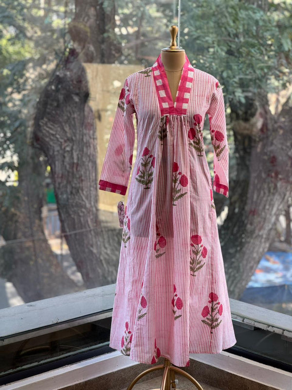 Pink Floral Block Print Co Ord