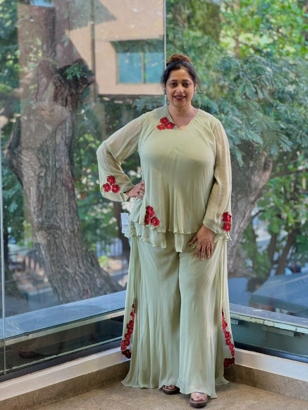 Pista Green Palazzo Set