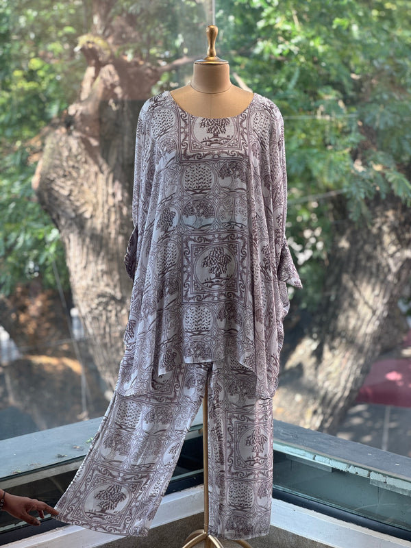 Grey Digital Print Co Ord
