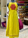 Green Halter Neck Dupatta Set