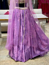 Purple Cape Style Lehenga Set