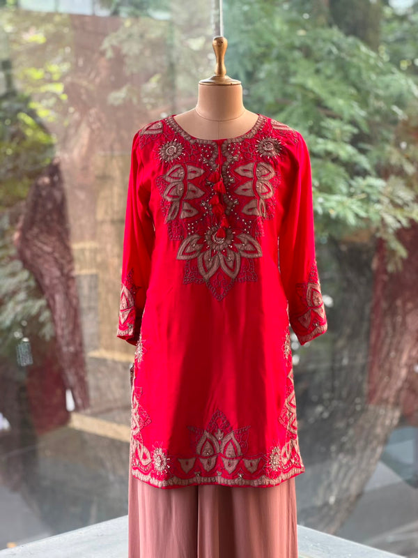 Red Applique Co Ord Set