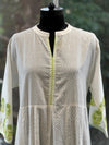 White Block Print Dupatta Set
