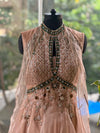 Light Peach designer Made Gown