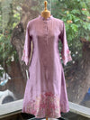 Purple Chanderi Silk Dupatta Set