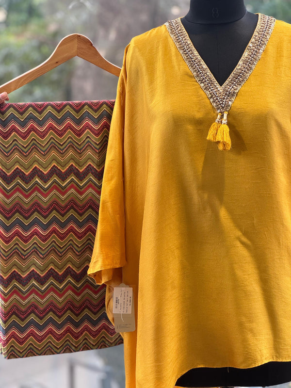 YellowV Neck Co Ord