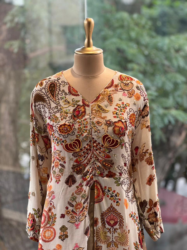 Beige Palazzo Set