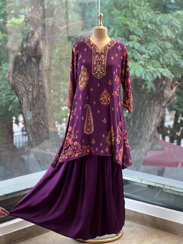Purple Harem Pants Set
