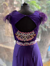 Purple Intricate Work Skirt Set