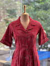 Maroon Floral A-Line Tunic