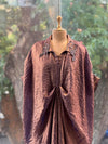 Purplish Glass Tissue Cowl Tunic