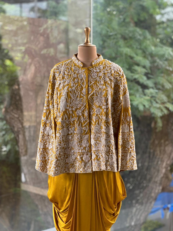 Mustard Stylish Jacket Set