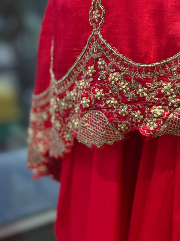 Red Skirt Set