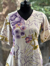 White/Purple Floral Tunic