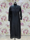 Black Floral Dupatta set