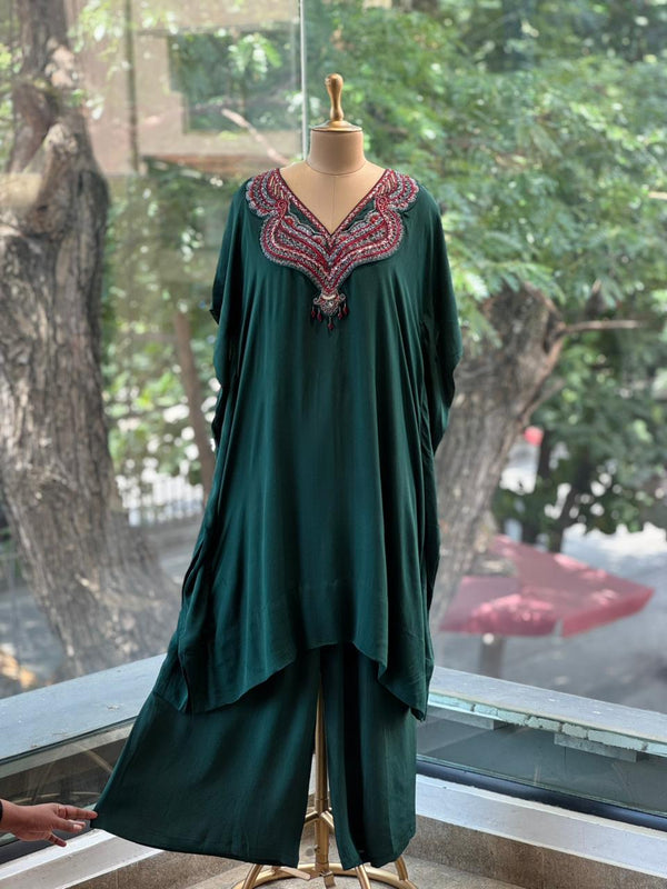 Green Kaftan Co Ord