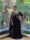 Black One Side Kaftan Gown
