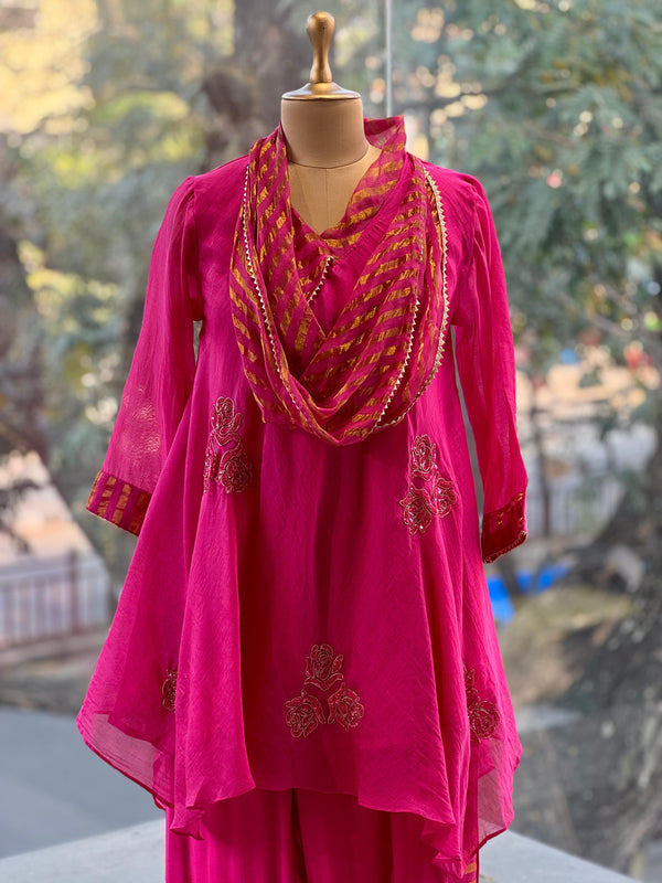 Pink Cowl Neck Co Ord