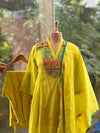 Yellow Patch Work Yoke Suit