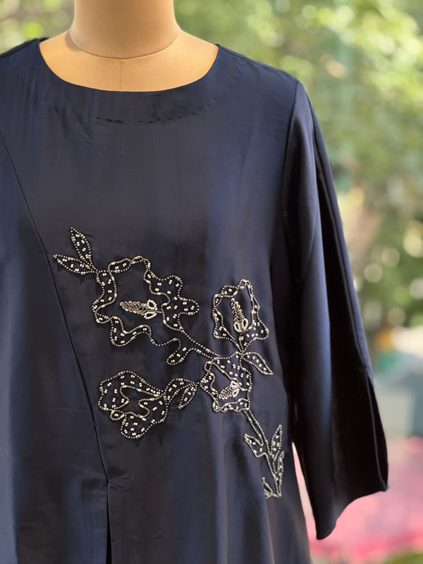 Navy Blue High Low Co Ord