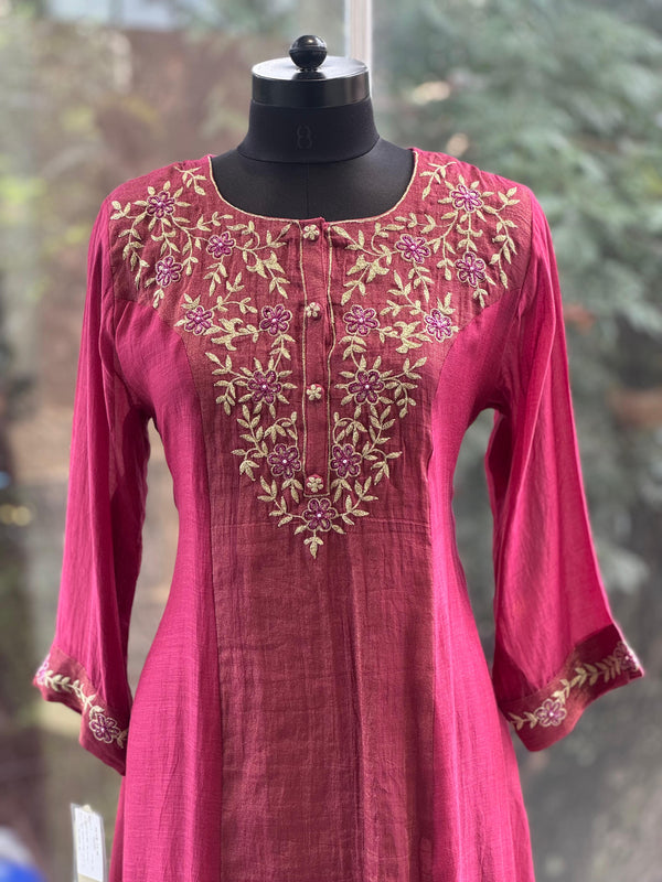 Onion Pink Dupatta Set
