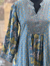 Blue Kalamkari Printed Tunic
