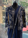 Navy Blue Designer Made Drape