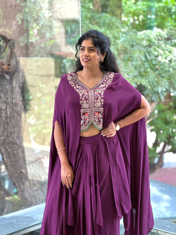 Purple Cape Set