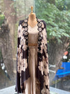 Black Digital Printed Cape Set