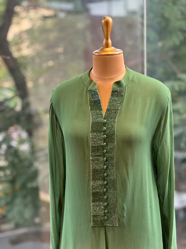 Green Shaded Kurta Set