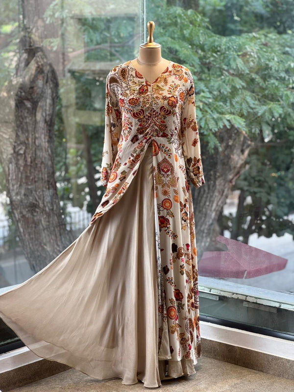 Beige Palazzo Set