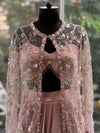 Pink Jacket Style Skirt Set