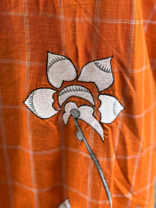 Orange Embroidered Tunic