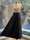 Black Bnadhej Print Cape Set