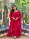 Red Sharara Set