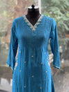 Blue Embroidered Suit