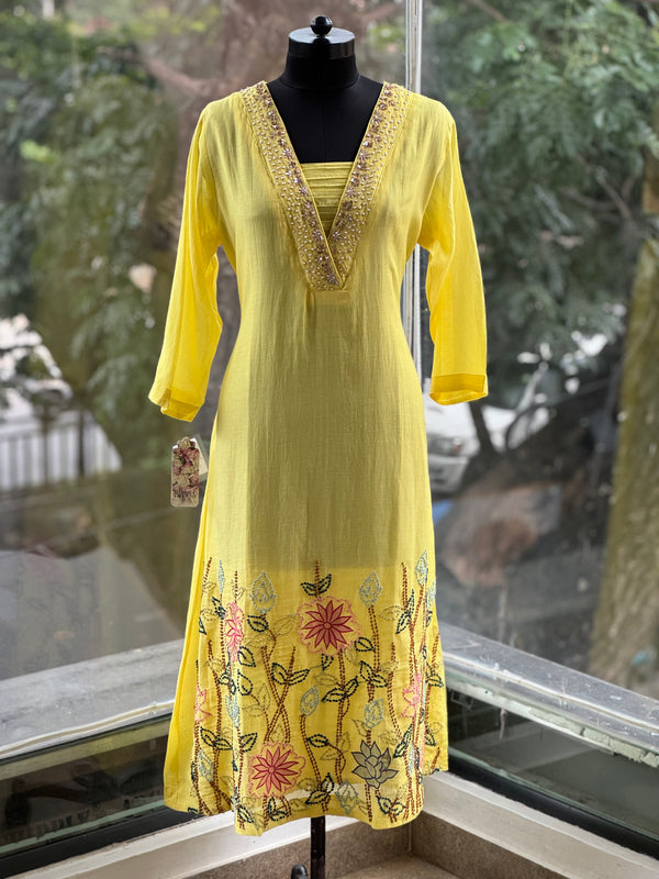 Yellow Mul Knot Work Suit