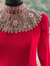 Red Sharara Set
