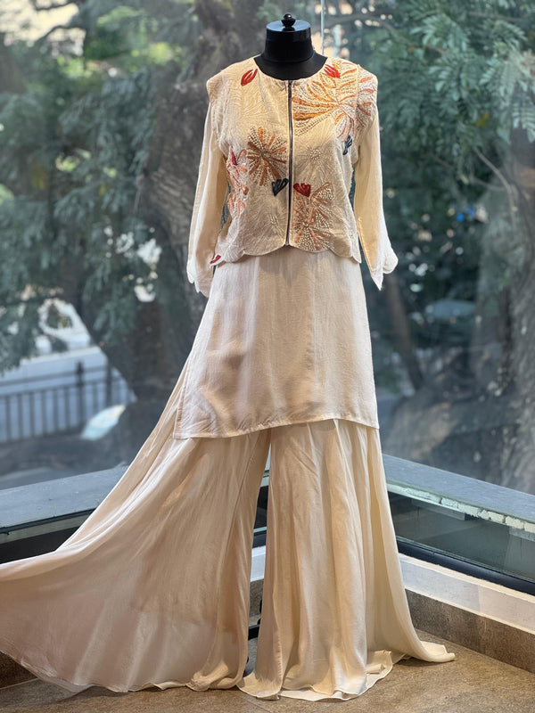 Beige Palazo Set