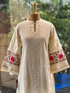 Half White Schiffli Co Ord