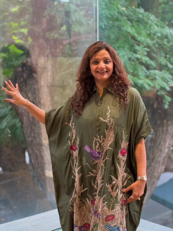 Green Kaftan Co Ord Set
