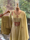 Pista Green Embroidered Suit