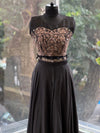 Black Flared Palazzo Set
