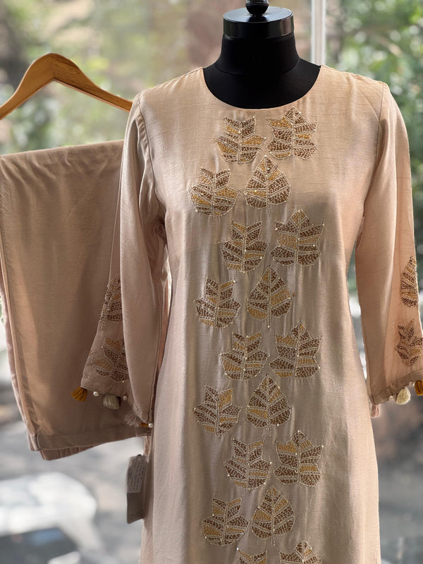 Beige High Low Co Ord