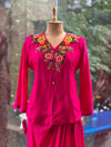 Pink Embroidered Skirt Set