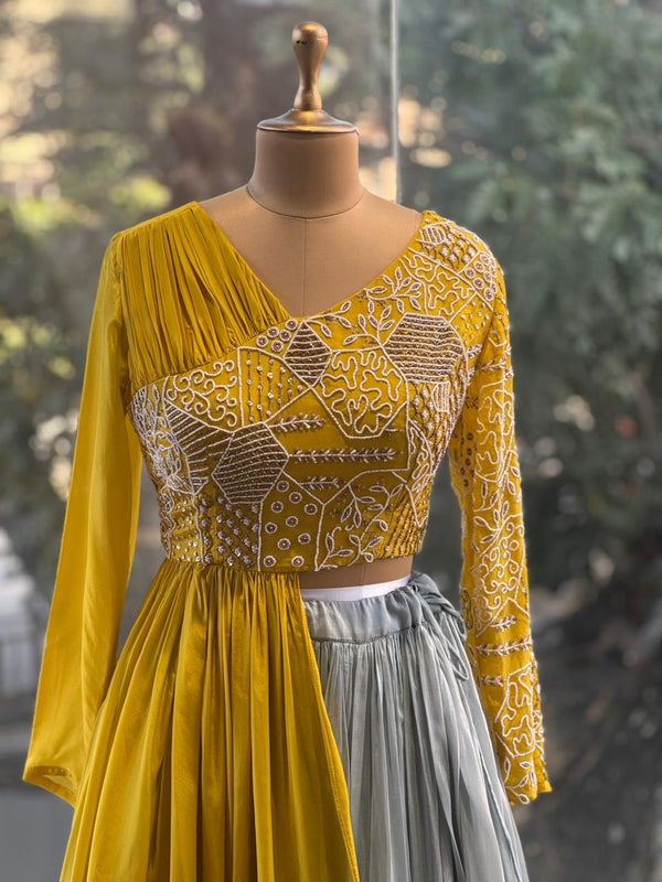 Yellow Skirt Set