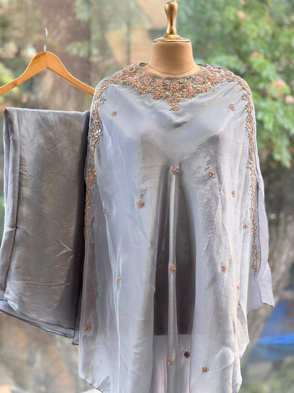 Pastel Blue Kaftan Set