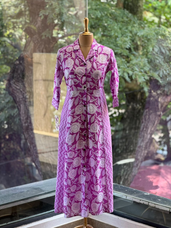 Purple Floral Aline Tunic